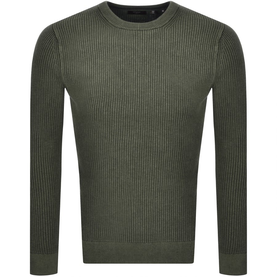 Alternative Image for ProductSuperdry Crew Neck Textured Knit Jumper Green1